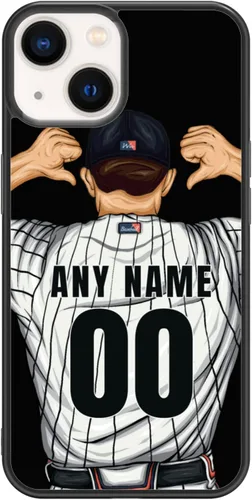 Miniatura 14 de Custome - Funda de teléfono de béisbol, diseño creativo de béisbol deportivo con número de estrella para iPhone 15, 14, 13, 12, 11 Pro Max Plus Mini
