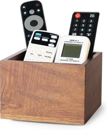 Miniatura 13 de Soporte para control remoto, soporte de madera para control remoto de TV para mesa, organizador remoto para decoración del hogar, caja remota
