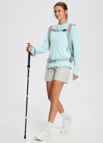 Miniatura 6 de Baleaf - Sudadera con capucha de protección solar para mujer, ligera, de manga larga, para cubrirse del sol