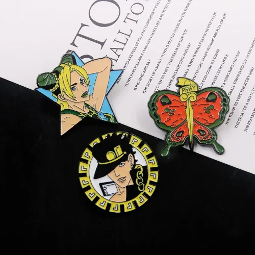 Miniatura 3 de JJBA JoJo - Broche esmaltado de anime Jotaro Jolyne Joseph para cosplay, regalos de Navidad para niños, niñas, adolescentes, mujeres y hombres