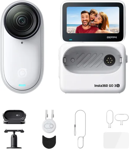 Miniatura 15 de Insta360 GO 3S - 128 GB Blanca 4K Cámara de vlog portátil pequeña, POVs con manos libres, montaje en cualquier lugar, estabilización, vida útil