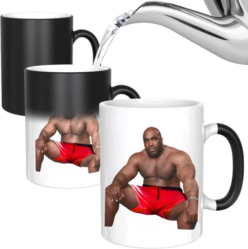 Turtle Straws Barry Wood Acostado en una Cama - Taza Graciosa y Atrevida - El Mensaje Aparece al Calentarse - Regalo de Broma Perfecto - Broma de
