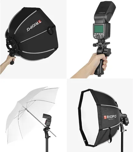 Miniatura 2 de Triopo Softbox 55 cm/21.6 pulgadas, paraguas octogonal para fotografía, para Godox V860II V860III V850II V850III TT600 TT685 TT685II YN560 III IV