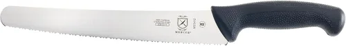 Miniatura 18 de Mercer Culinary M23880 Millennia Black Handle - Cuchillo para pan con mango negro, borde ondulado curvo de 10 pulgadas