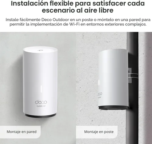Miniatura 4 de TP-Link Deco WiFi exterior (X50-Outdoor) - AX3000 WiFi de doble banda 6, puertos Gigabit duales, resistente a la intemperie, funciona con malla