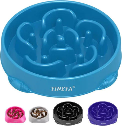 Miniatura 21 de YINEYA 2 cuencos de alimentación lenta antiasfixia para perros de tamaño pequeño, cuenco de alimentación lenta para gatos, suministros