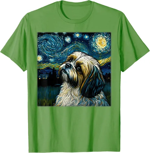 Miniatura 15 de Camiseta Surrealism Starry Night Shih Tzu Dog