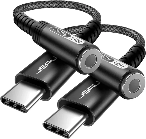 Miniatura 13 de JSAUX Adaptador USB C a conector de audífonos hembra de 6/64" (3.5 mm) para audio auxiliar, compatible con Samsung Galaxy S23, S23+, S23 Ultra, S22