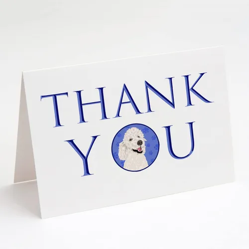 Miniatura 90 de Caroline's Treasures CK8919GCA7P - Tarjetas de felicitación y sobres de agradecimiento tricolor #1, diseño de pastor australiano, color negro, Blanco