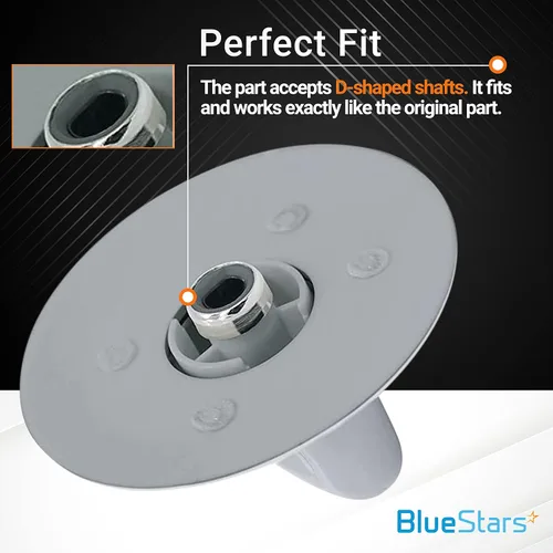 Miniatura 6 de WE1M964 - Pomo de control del temporizador de secadora con anillo de metal de BlueStars – Compatible con secadores GE – Reemplaza 1811122 AP4980845