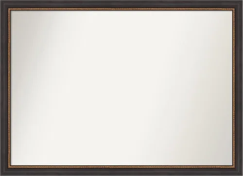 Miniatura 204 de Amanti Art Espejo de baño negro para sobre el fregadero, 23 x 23 pulgadas, espejo cuadrado negro Ashton, marco de madera tradicional mediano, se