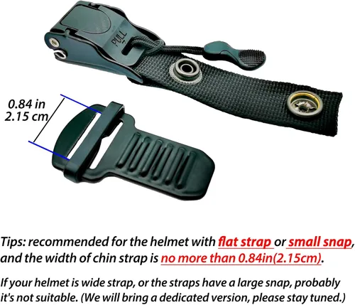 Miniatura 6 de Helmet Quick Release Buckle Kit, Metal Helmet Chin Strap Adapter, Compatible with Classic D-Rings Helmet
