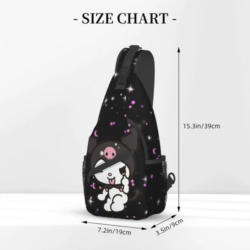 Miniatura 3 de Bolso casual para el pecho, bolso cruzado de dibujos animados, bolso de hombro kawaii para ciclismo, deportes, senderismo