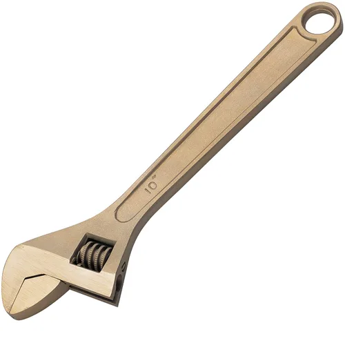 Miniatura 11 de CS Unitec Llave ajustable sin chispas y no magnética Herramienta de bronce de aluminio de 6 pulgadas, certificado TUV y libre de berilio