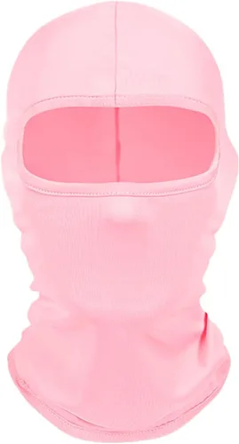 Miniatura 9 de Kewucn Pasamontañas de esquí de cara completa, protección contra los rayos UV y el viento, máscara facial para clima caluroso de verano, Negro