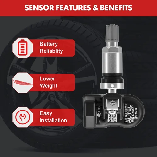 Miniatura 3 de Autel TPMS Sensor MX-Sensor 315MHz+433MHz 2 en 1 TPS218 Sensor de presión de neumáticos Sistema de monitoreo Sensor Programa Universal Reemplazo 98%