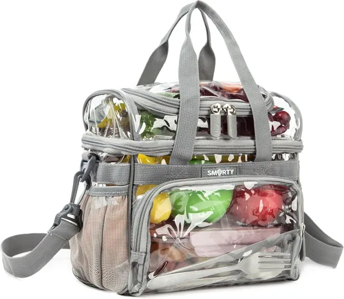 Miniatura 8 de J.CARP Mochila Transparente Resistente de Alta Capacidad, Bolsa Duradera y Transparente