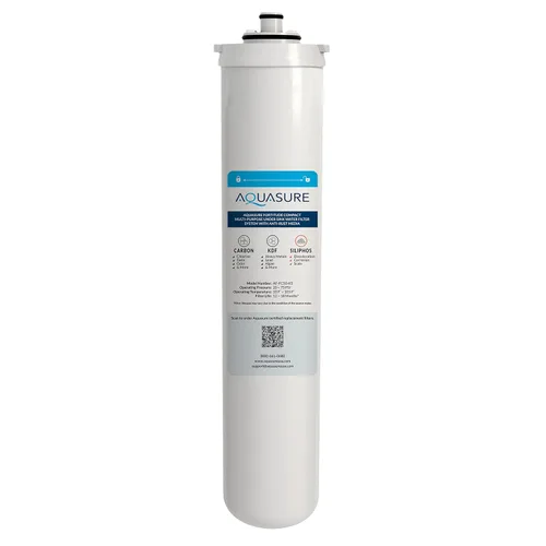 Miniatura 9 de Aquasure Fortitude - Filtro compacto de repuesto multiusos para debajo del fregadero de 10 K galones con carbono/KDF, reduce el cloro, el plomo