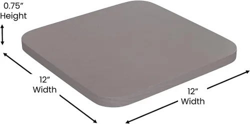 Miniatura 5 de Flash Furniture Kai Taburete de grado comercial para interiores y exteriores, marco de metal negro, asiento de poliresina negra, 24 pulgadas