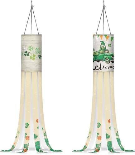 Miniatura 8 de Binienty 4th of July Winsock Patriotic Outdoor Decor Wind Socks Hanging Flag Welcome Home Decoration Party Yard Hanging Windsock, 2 Pcs Set Decor