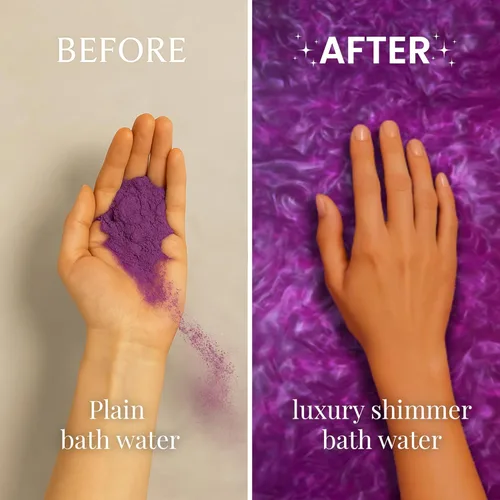 Miniatura 2 de Bomba de baño con brillo de lavanda morada en una bolsa, bombas de baño perfumadas hechas a mano para mujeres, niños y hombres, bombas de baño a