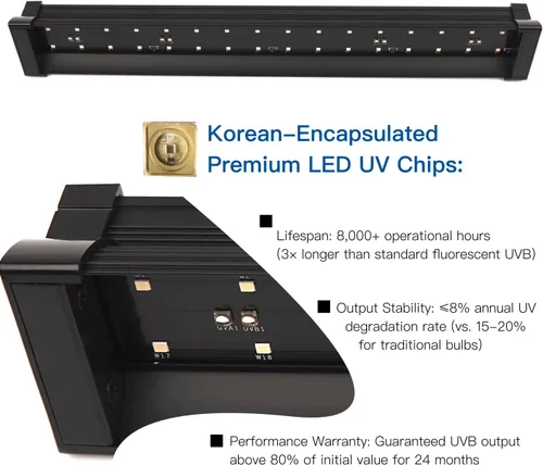 Miniatura 4 de Luz LED UVB para reptiles – Lámpara UV lineal UVB10.0 de 16 pulgadas y 18 W para dragones barbudos, tortugas y lagartos – Tira de barra UVB