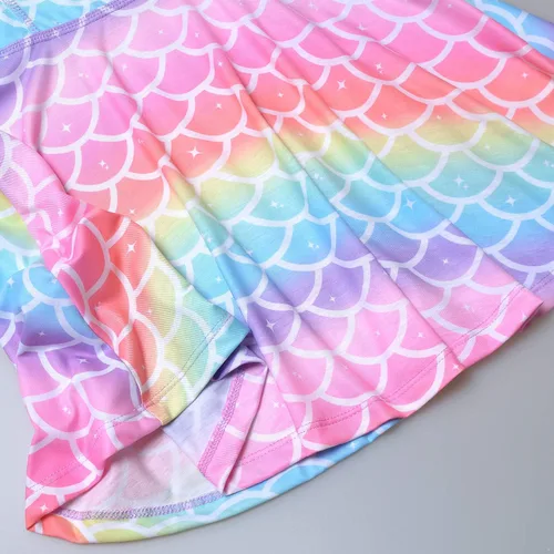 Miniatura 4 de Perfashion Vestidos a juego para niñas y muñecas sin mangasmanga larga, acampanados, faldas de fiesta de unicornio