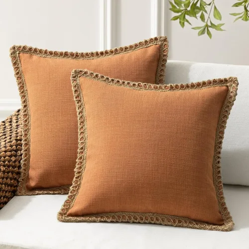Miniatura 72 de Phantoscope Farmhouse - Fundas de almohada decorativas para exteriores, Poliéster & Mezcla de poliéster, Beige, 18" x 18