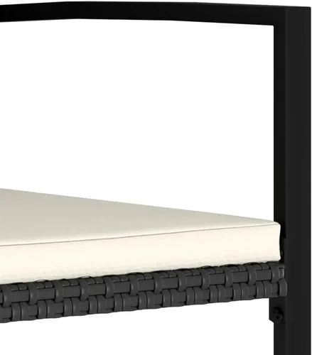 Miniatura 3 de vidaXL Sillas de comedor modernas, 2 piezas, silla de comedor de ratán para patio con cojín, silla de comedor de mimbre al aire libre para jardín