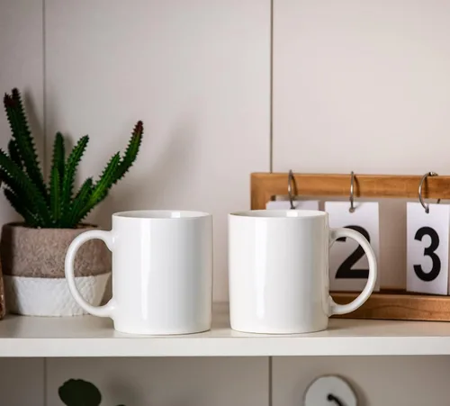 Miniatura 8 de GBhome Juego de 6 tazas de café de 12 onzas, tazas de café de cerámica con flores adhesivas para hombre, mujer, mamá, papá, juego de tazas de café