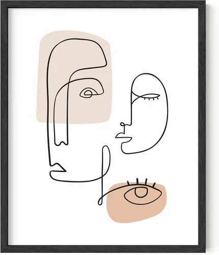 Miniatura 42 de HAUS AND HUES Impresión artística minimalista de mujer, póster de figura femenina, arte abstracto de pared neutro, arte de pared de dibujo lineal