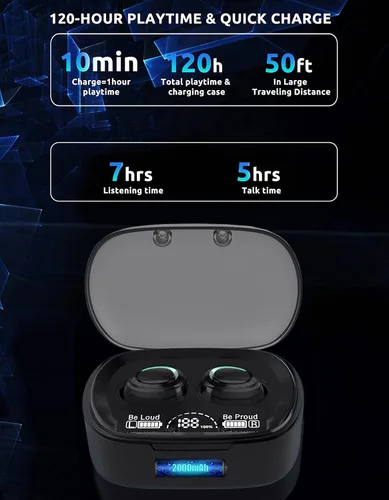 Miniatura 4 de Auriculares inalámbricos V5.3 PRO compatibles con Samsung Galaxy S20/FE/Ultra/S20+/5G/Fan Edition/Plus IPX3 Bluetooth Touch Negro