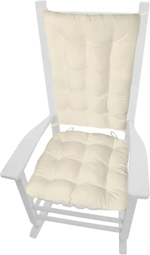 Miniatura 21 de Barnett Home Decor Cojines de silla mecedora de algodón Duck Tan – Tamaño extragrande Jumbo – Almohadilla de asiento de espuma de látex de 19 x 19