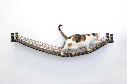Miniatura 2 de Catastrophic Creations Puente para gatos de 50 pulgadas montado en la pared para gatos y sala de estar, juguete ideal para escalar y alternativa al