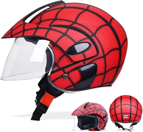 Miniatura 7 de Vespa Casco para niños de 2 a 14 años de edad, casco eléctrico para motocicleta, casco fresco para niños, aprobado por DOT, casco de Kart ATV