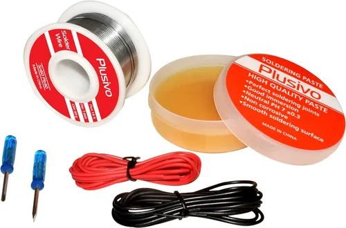 Miniatura 6 de Kit de fundente de alambre de soldadura y pasta de colofonia - Alambre de soldadura de núcleo de colofonia de plomo de estaño 60-40