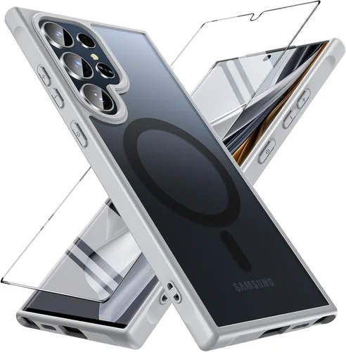 Miniatura 23 de Hensinple Funda Magnética para Samsung Galaxy S22, Funda para Teléfono Galaxy S22 [Compatible con MagSafe], Cubierta Magnética Transparente