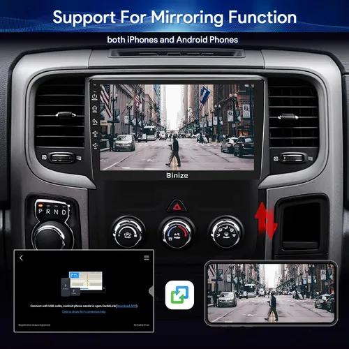 Miniatura 3 de Binize Android 13 - Estéreo para automóvil compatible con Dodge Ram 1500/2500/3500 Radio 2013 2014 2015 2016 2017 2018, unidad principal de radio
