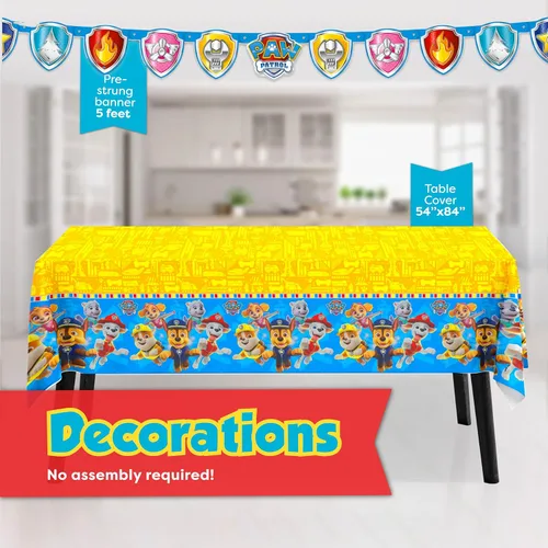 Miniatura 4 de Suministros y decoraciones para fiestas de Paw Patrol, suministros de fiesta de cumpleaños de Paw Patrol, sirve para 16 invitados, con licencia