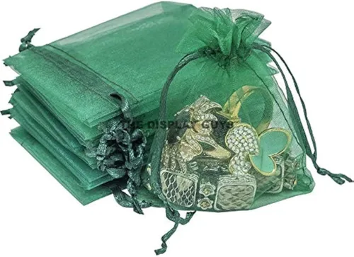 Miniatura 47 de TheDisplayGuys - Paquete de 48 bolsas de regalo de organza transparente negra de 2 x 2-3/4 pulgadas con cordón, bolsas de regalo para joyas, bolsas