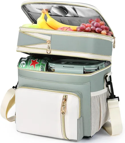 Miniatura 11 de Lonchera y bolsa de almuerzo para mujeres y hombres, lonchera grande aislada para adultos, a prueba de fugas, bolsa enfriadora para el trabajo