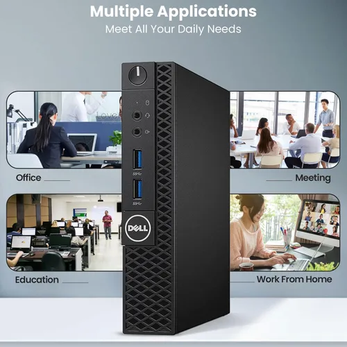 Miniatura 5 de Dell OptiPlex 3050 Tiny Computer Micro Tower PC, procesador Intel Core i5-6500T, RAM DDR4 de 16 GB, SSD NVMe de 512 GB, puerto de pantalla, HDMI