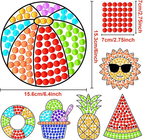 Miniatura 3 de Qyeahkj 6 piezas de kits de arte y manualidades de verano Suncatcher Arte fácil para niños adolescentes de 4 a 12 años DIY divertido Kits de pintura