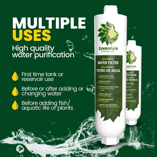Miniatura 2 de GreenGro Filtro de agua de gran capacidad para mangueras de jardín y agua, elimina calcio, cloramina, cloro, metales pesados/declorador