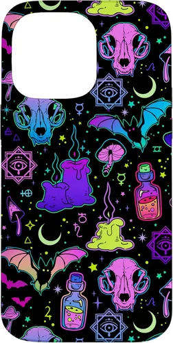 Miniatura 21 de Funda de brujería mágica para iPhone 16 con diseño gótico pastel de Halloween