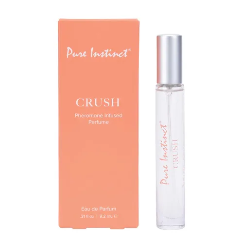Pure Instinct CRUSH The Original - Perfume de aceite esencial con infusión de feromonas, para sus mujeres, listo para la TSA (botella de spray de