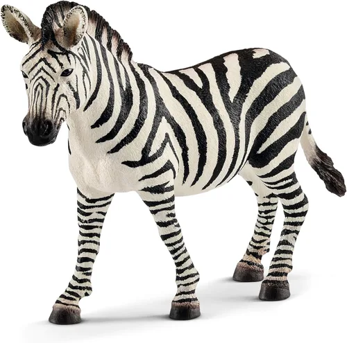 Schleich Wild Life - Figura de cebra femenina realista – Juguete auténtico y altamente detallado de animales salvajes, duradero para la educación y