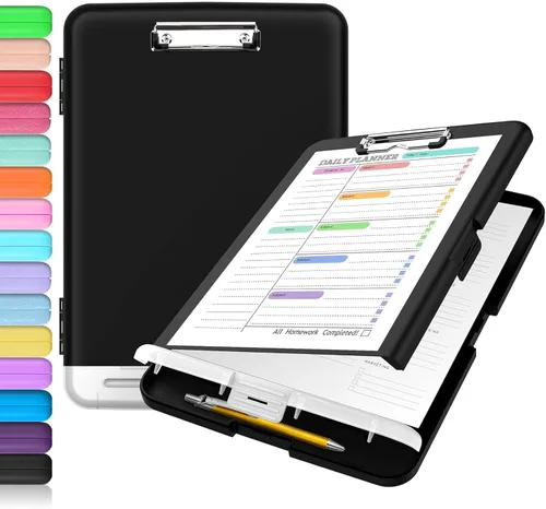Miniatura 23 de Sooez - Sujetapapeles de documentos clínicos con almacenamiento, sujetapapeles de plástico resistente, de alta capacidad, con soporte para bolígrafo