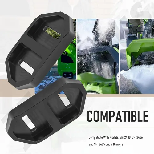 Miniatura 6 de AKS2400D 3130767001 - Juego de 2 quitanieves antideslizantes compatibles con EGO SNT2400, SNT2405 y SNT2406 2406 sopladores de nieve de 24 pulgadas