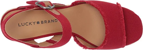 Miniatura 5 de Lucky Brand Sandalias de cuña Mindra para mujer, Azul